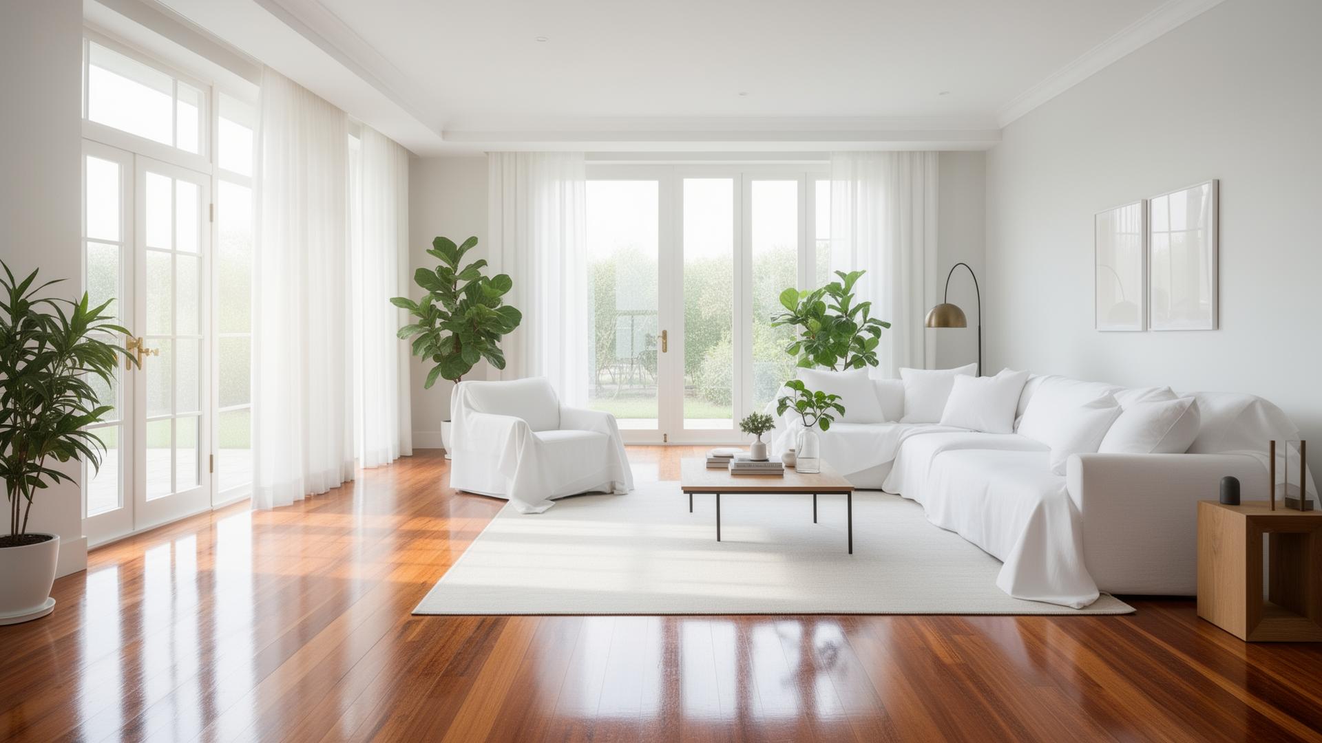 Intérieur résidentiel impeccablement propre
